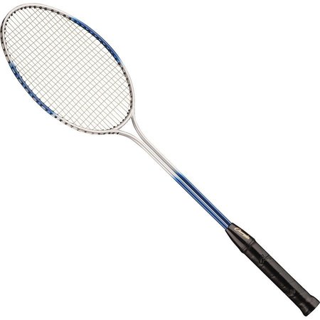 CHAMPION SPORTS Double Steel Shaft Badminton Racket, Steel/Red CSIBR30